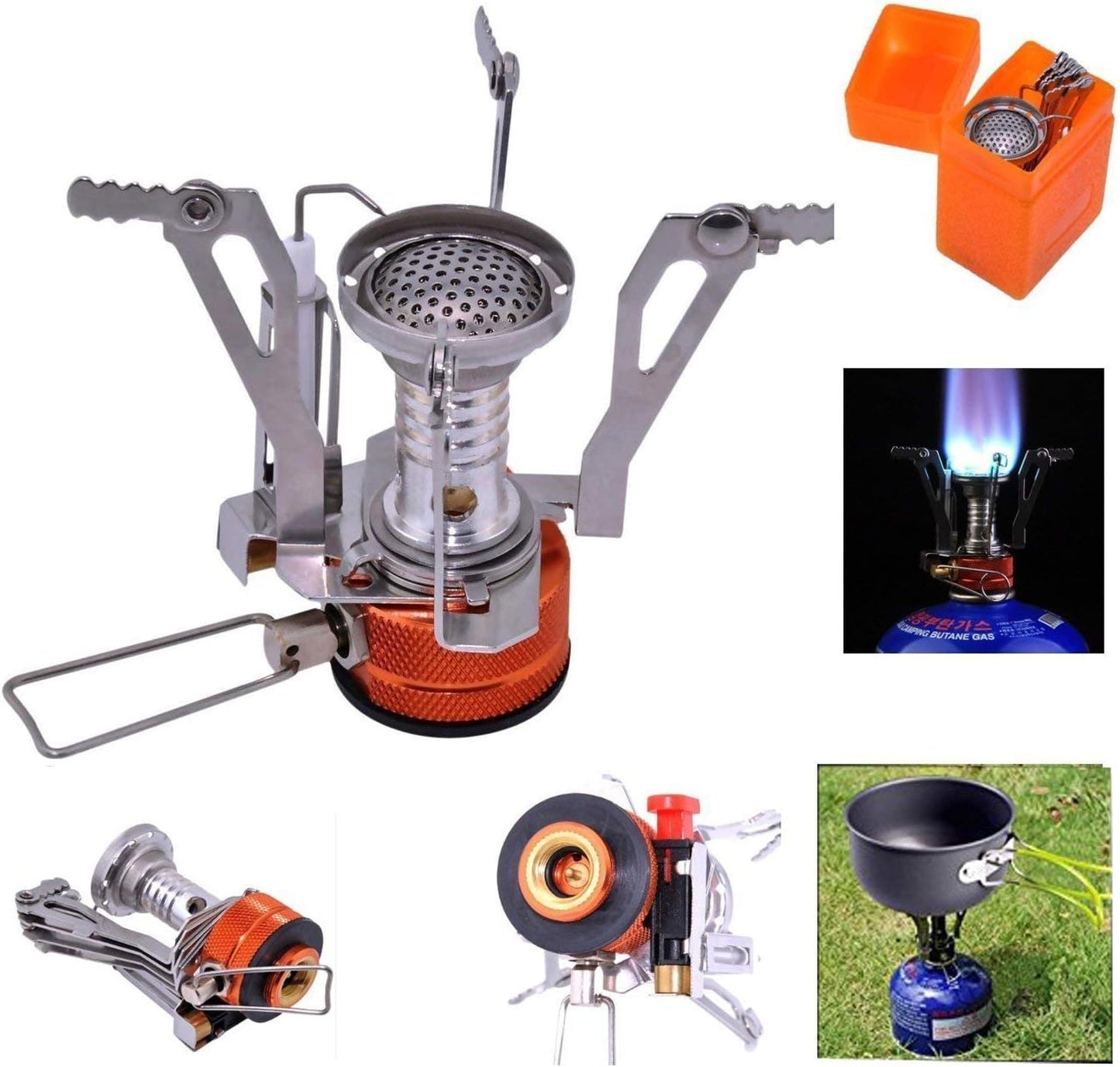 20Pcs Camping Cookware Backpacking Stove Mess Kit, Camping Pots and Pans Set with 2 Cups, Fork Spoon Utensil, Camping Cooking Set