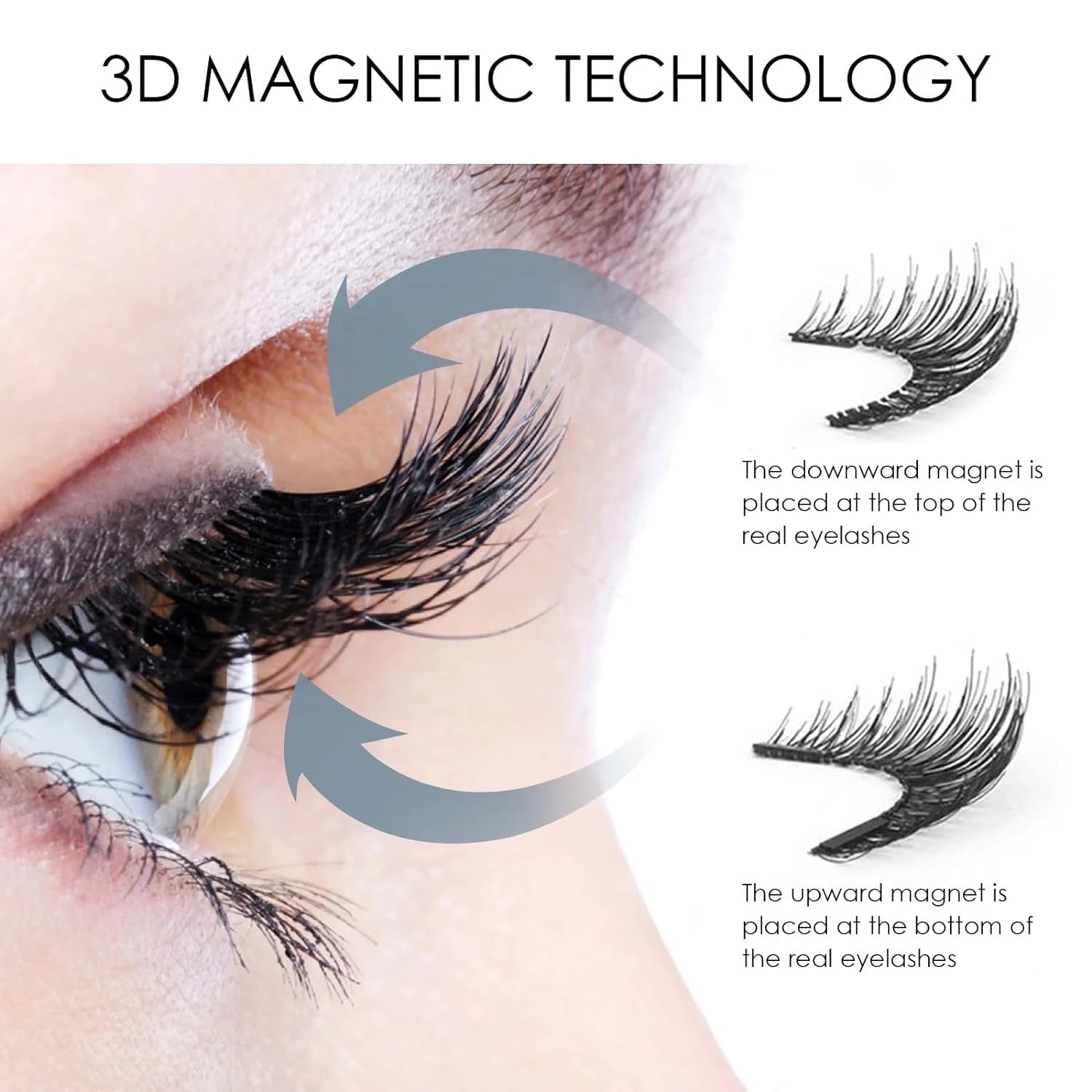 Magnetic Eyelashes, Natural Look False Lashes without Eyeliner, Light Weight and Waterproof Magnetic Eyelashes No Glue