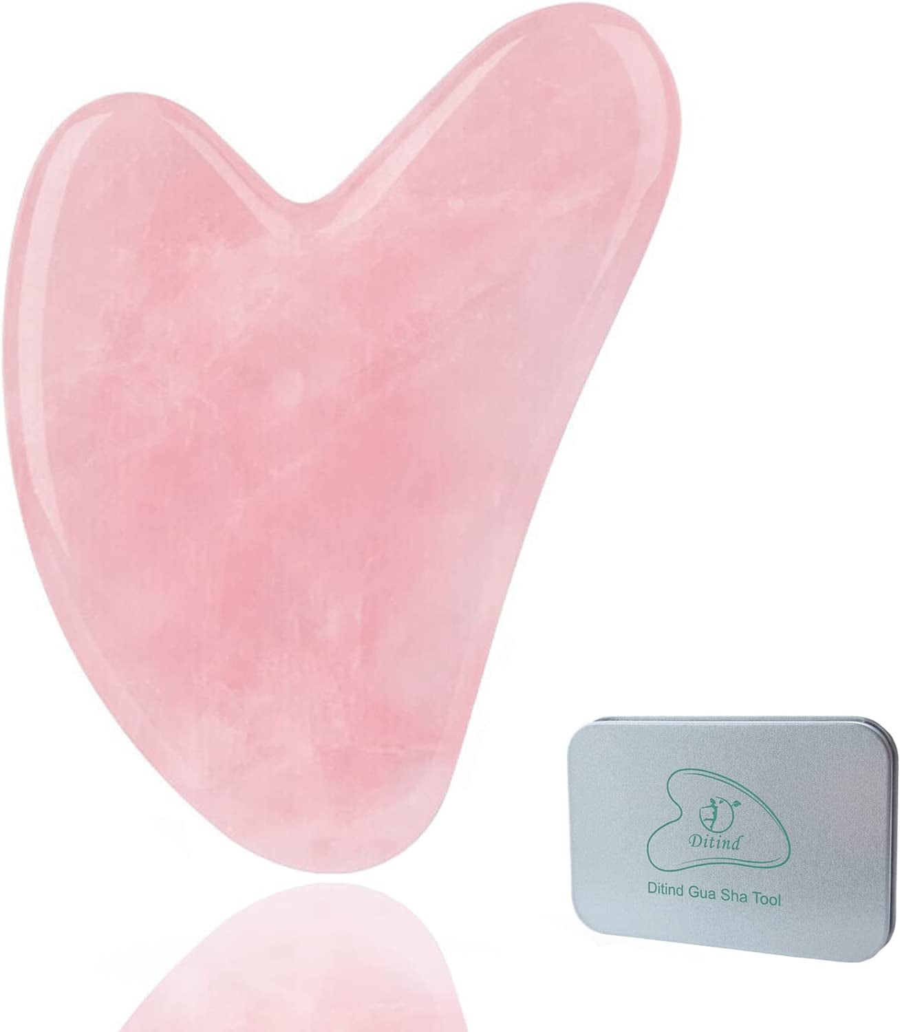 Gua Sha, Rose Jade Stone Guasha Massage Scraping, Gua Sha Board for Facial and Body Skin Massage. Gua Sha Tool for Toxins/Prevents Wrinkles for Spa Acupuncture Therapy Trigger Point Treatment