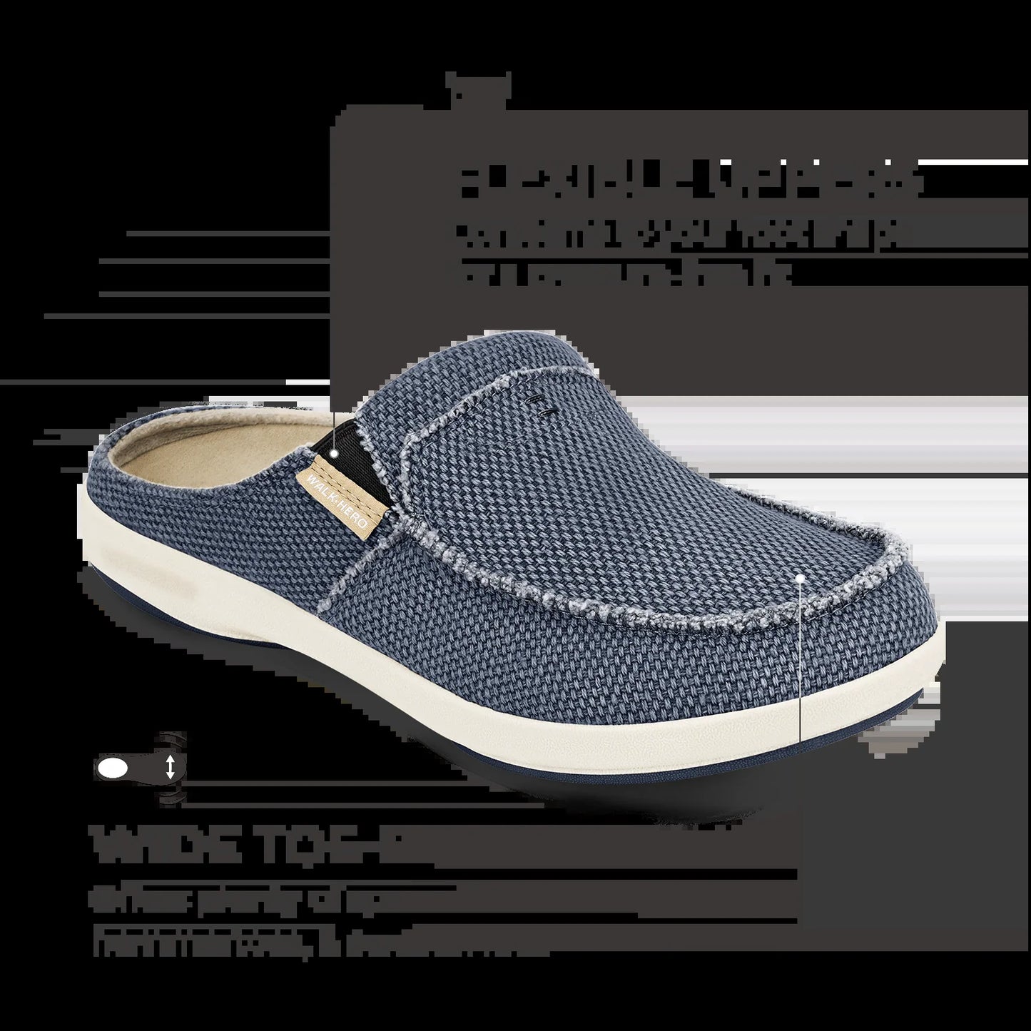 Men'S Canvas Arch Support Slippers