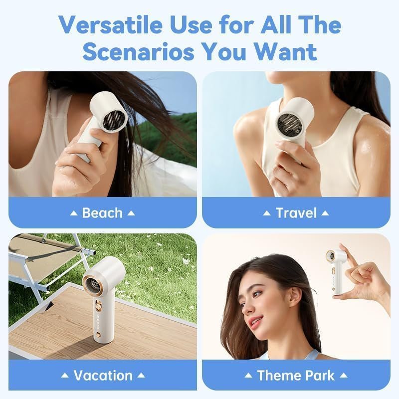 Portable Fan for Travel Mini: Small Pocket Handheld Personal Rechargeable Batter