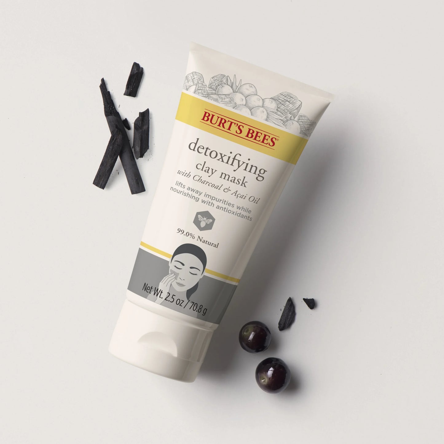 Burts Bees Detoxifying Clay Mask, 2.5 Oz