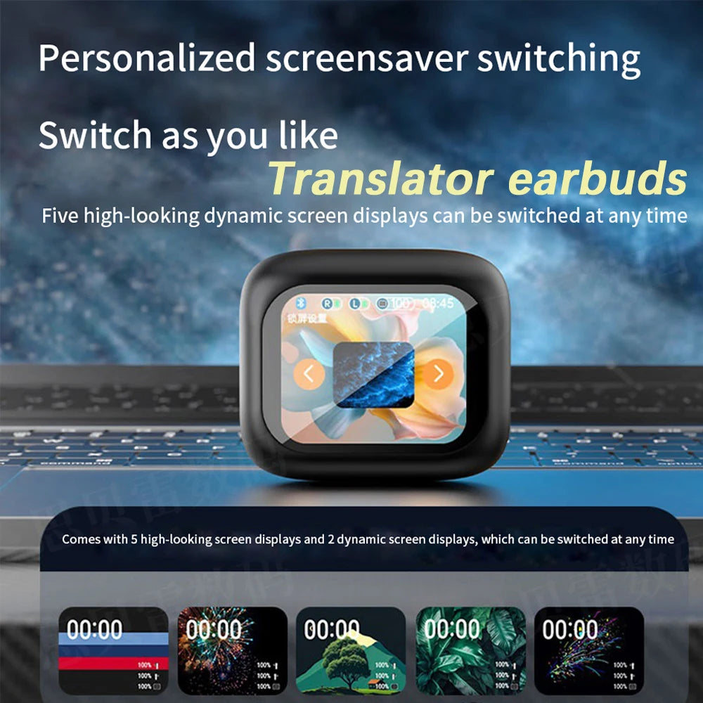 AI Translation Earphones, Capable of Translating 144 Languages Online, Bluetooth 5.3 High-Definition Sound Quality