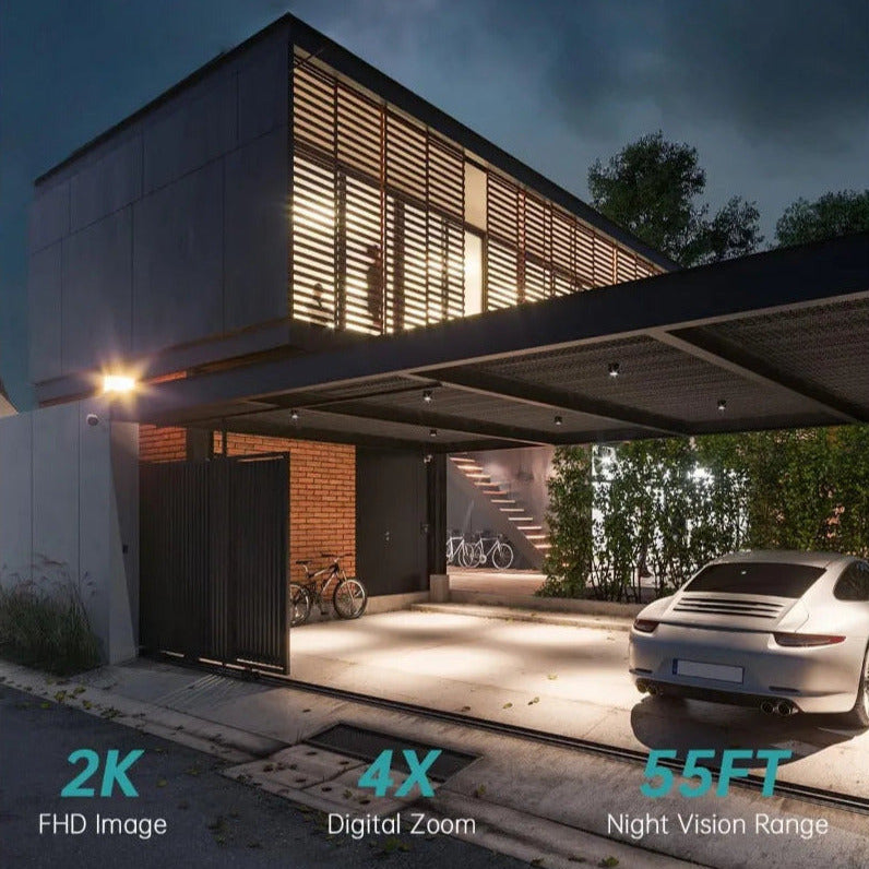 Solar Security Cameras Wireless Outdoor - 4 Packs, 360° View Outdoor Camera Wireless Solar Powered,2.4G Wifi Only,