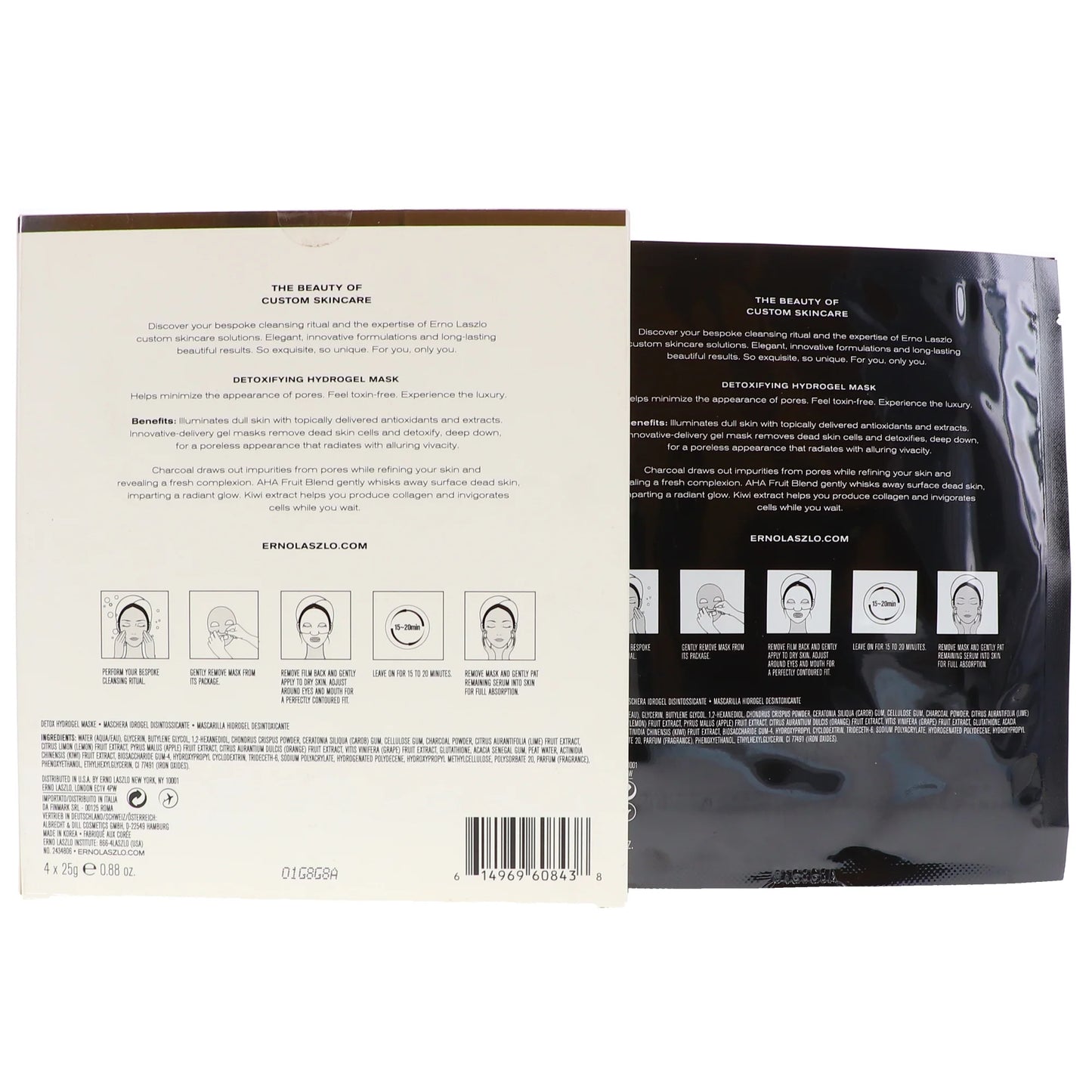 Exfoliate & Detox Detoxifying Hydrogel Sheet Mask by  for Women - 4 X 0.88 Oz Mask