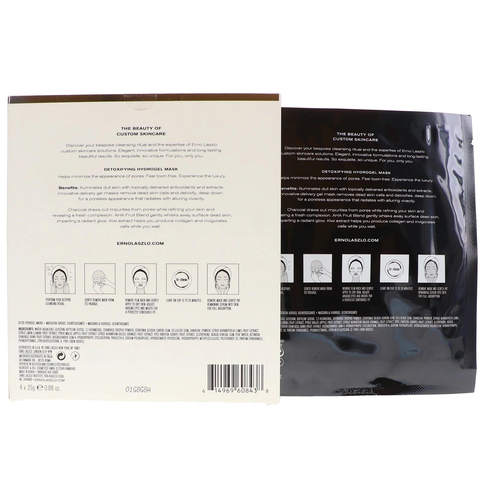 Exfoliate & Detox Detoxifying Hydrogel Sheet Mask by  for Women - 4 X 0.88 Oz Mask