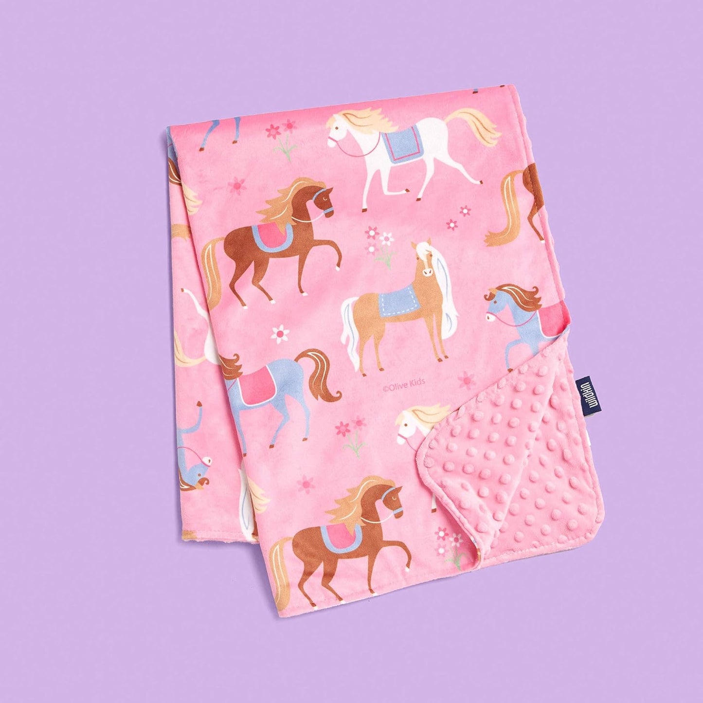 Plush Baby Blanket – Soft & Cozy Comfort, Ideal for Toddlers, Travel & Daycare - Horses