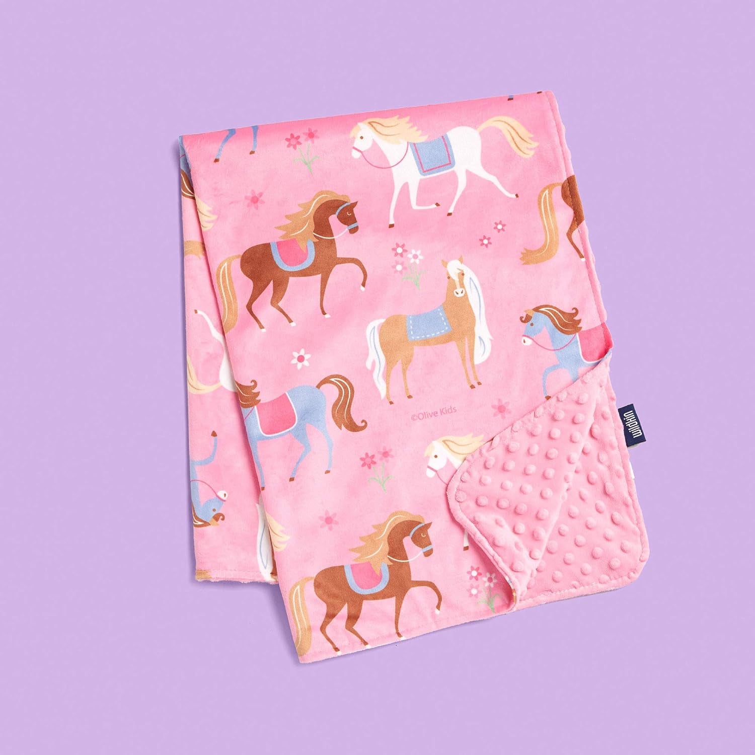 Plush Baby Blanket – Soft & Cozy Comfort, Ideal for Toddlers, Travel & Daycare - Horses