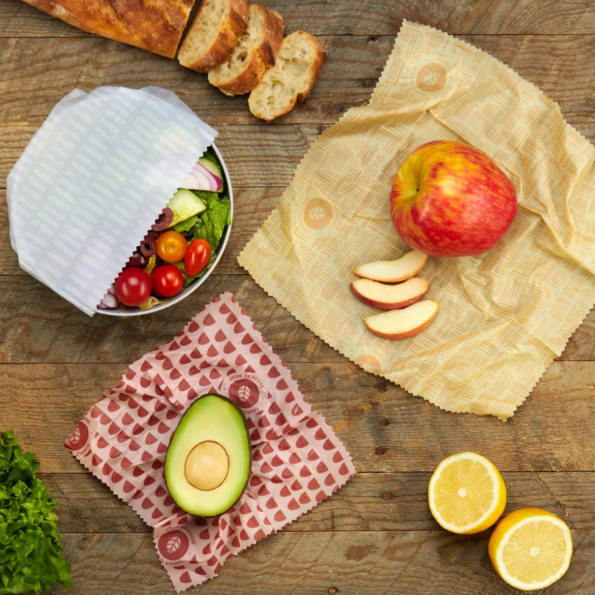 Simply Green Beeswax Food Wraps Assorted - 2.64 Sq Ft