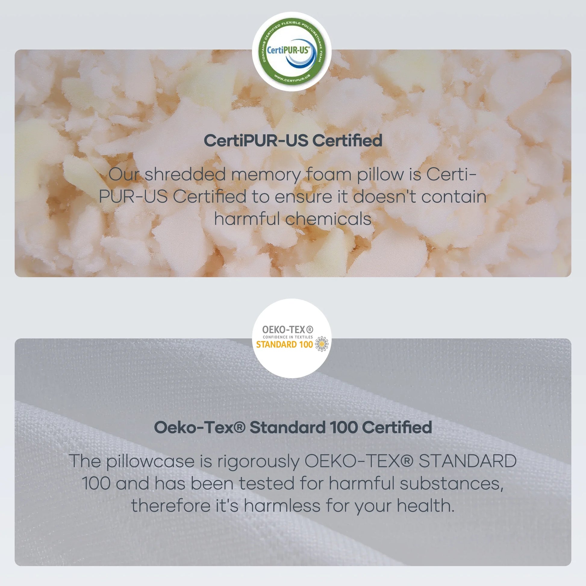 Shredded Memory Foam Pillow 2 Pack Pillow for Bed, Side, Back and Stomach Sleepers, Certipur-Us Certified 28"X20"