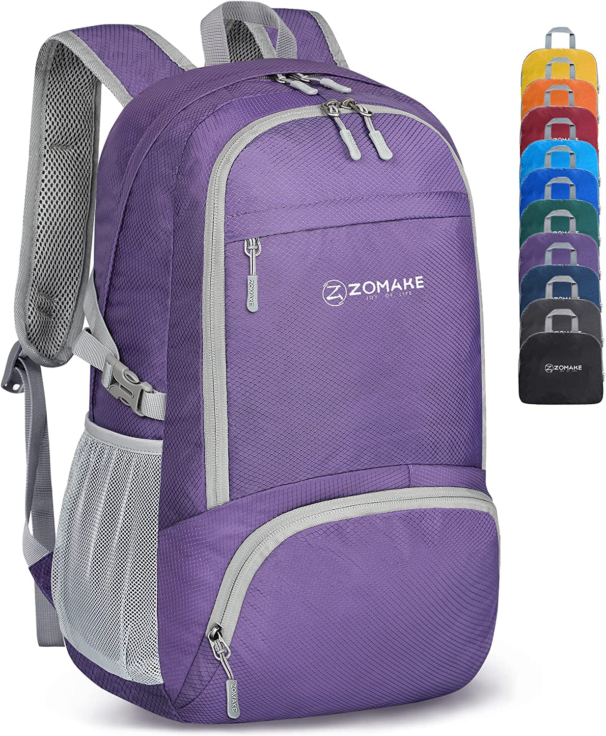 Lightweight Packable Backpack 30L - Foldable Hiking Backpacks Water Resistant Compact Folding Daypack for Travel(Purple)