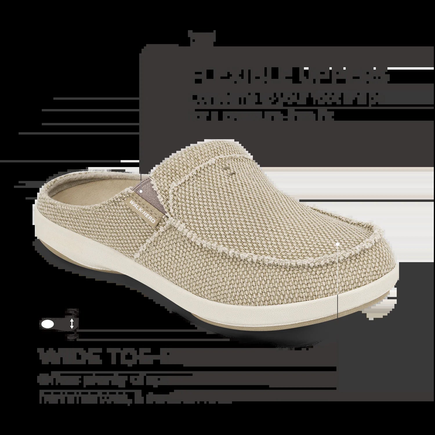Men'S Canvas Arch Support Slippers