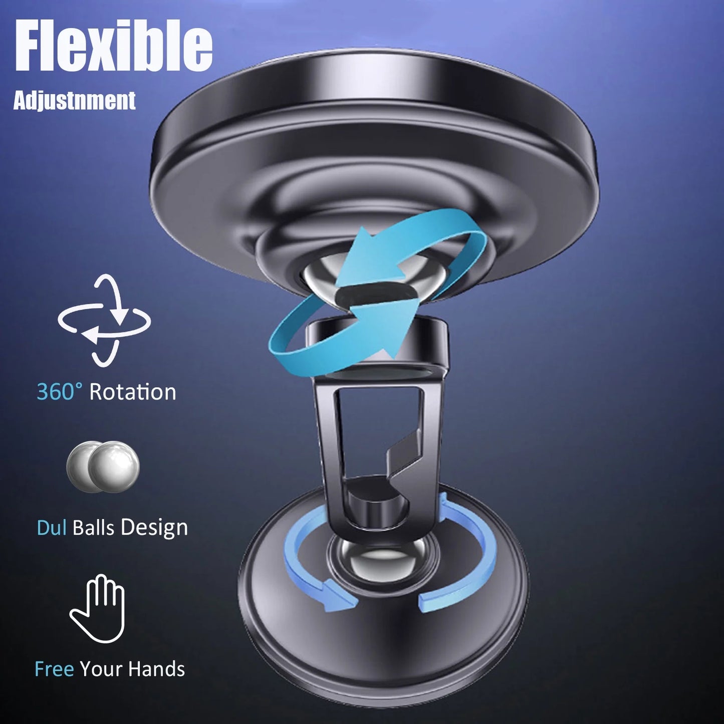 Magnetic Car Phone Holder: 360°Rotatable Car Phone Holder - Air Vent Dashboard Windshield Car Phone Mount