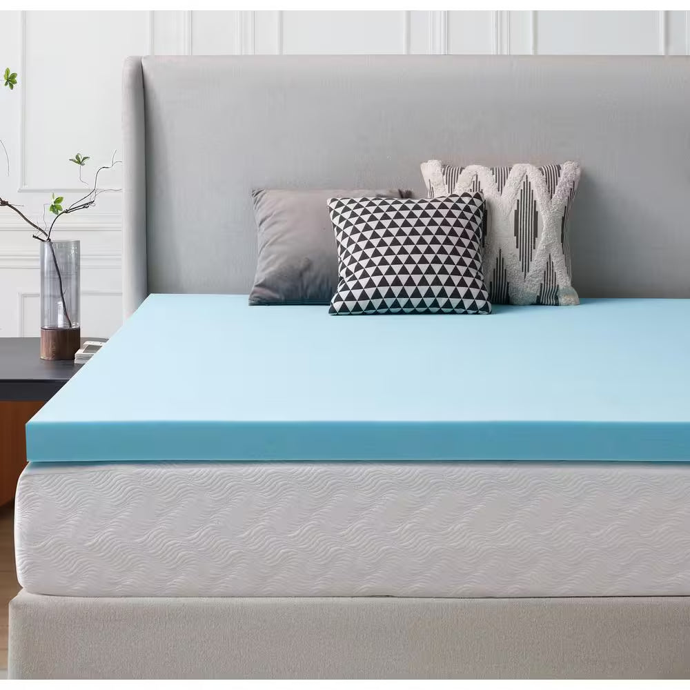 Cooling Gel Memory Foam Mattress Topper : 2 In. Twin Size : Medium Firm : Centaur-Us Certified