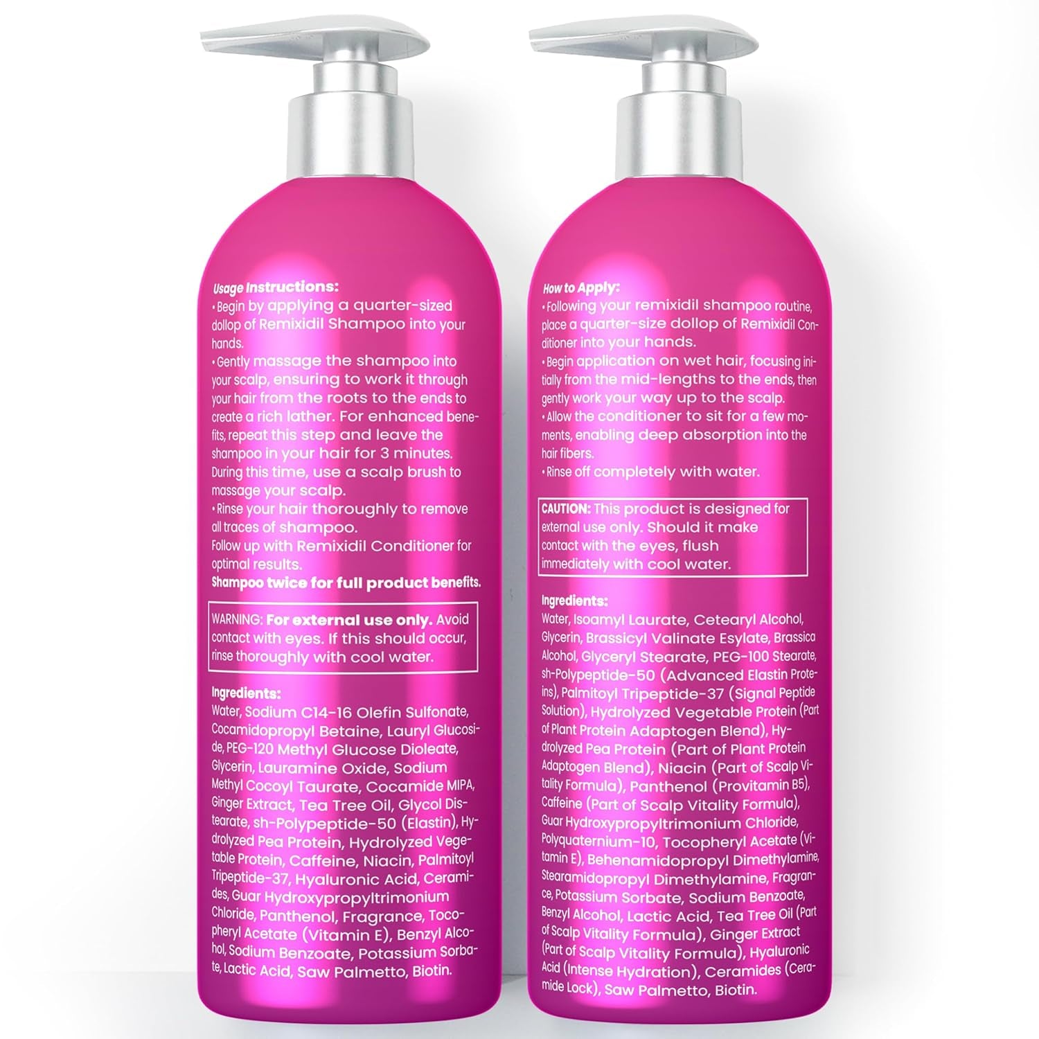 34 OZ Hair Growth Shampoo and Conditioner Set for Women | Effective Hair Regrowth Treatment | Strengthening, Thickening & Soothing Formula for Healthy, Vibrant Hair | Salon Size