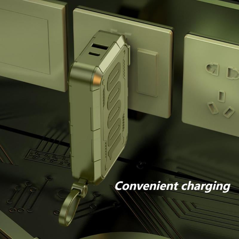 10000Mah Power Bank, 1 Count Portable Type-C Mobile Power Bank with Built-In Cable, Fast Charging Power Bank for Various Devices