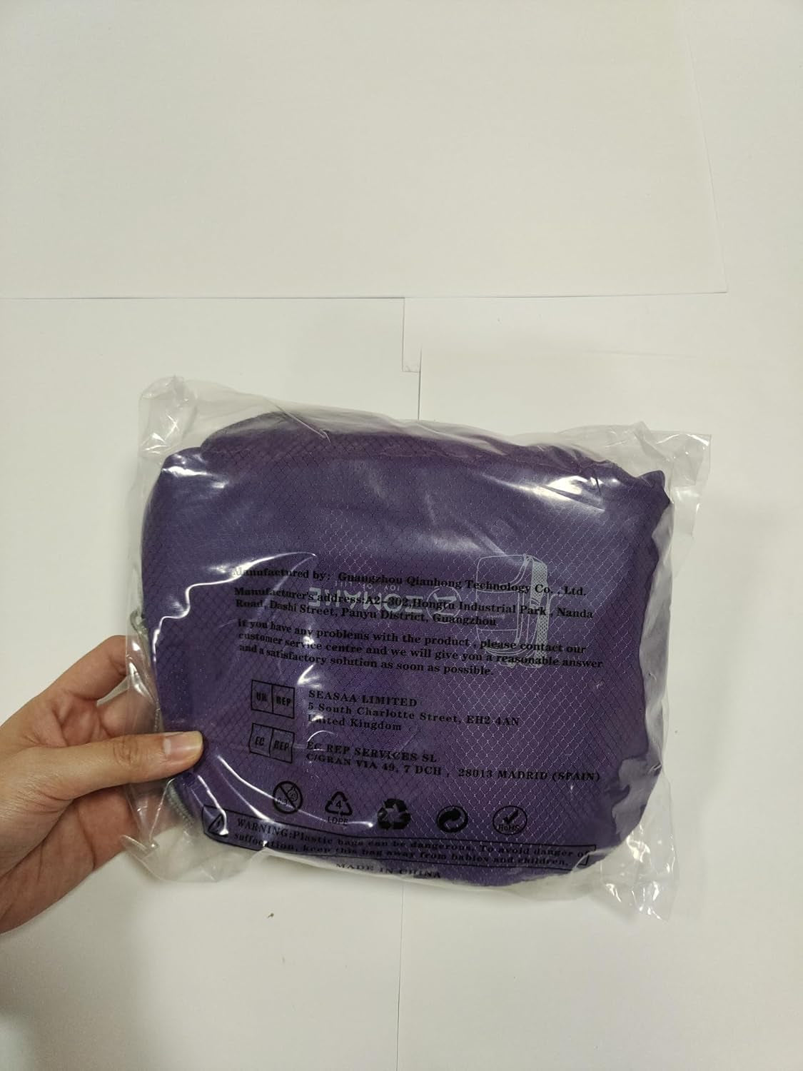 Lightweight Packable Backpack 30L - Foldable Hiking Backpacks Water Resistant Compact Folding Daypack for Travel(Purple)