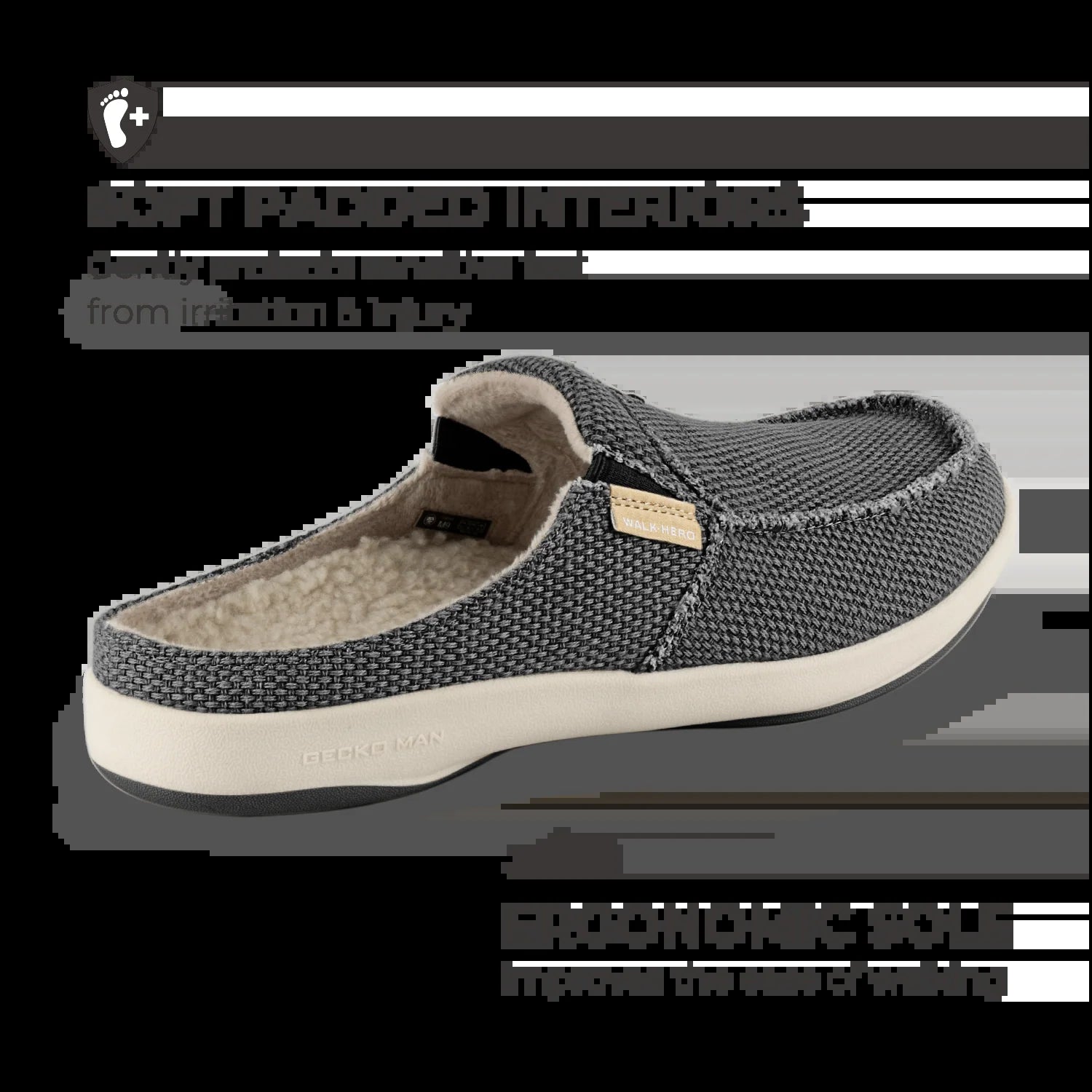 Men'S Canvas Arch Support Slippers