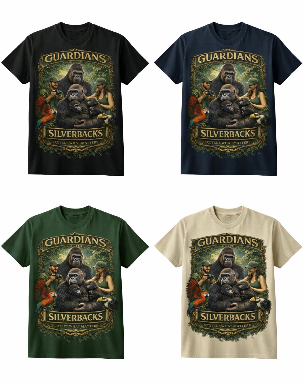 Gaurdians of The Silverbacks - Family Strenght Tee